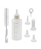 Meiso 7-Piece Pet Bottle Set for Cats & Dogs - Includes Nipples & Cleaning Brushes (60ml) - Ideal for Puppies Kittens & Rabbits - International Shipping Available - Buy Online on GoSupps.com