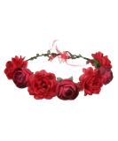 Flower Crown & Floral Garland Headbands - Boho Rose Hair Accessories for Women & Girls | Perfect for Weddings Festivals & Beach Travel - Buy Online on GoSupps.com