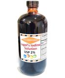 Organic Lugol's Iodine & Potassium Iodide 2% Solution 3000mcg -16oz Liquid Supplement for Thyroid Support & Metabolism Health -Ships Today - Buy Online on GoSupps.com