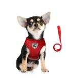Femax Reflective Dog Harness & Linen Set - Soft Mesh Padded for Puppies & Cats - Adjustable Breathable XL (Chest 47-52 cm) - Ideal for Walking Running & Training - Red - Buy Online on GoSupps.com