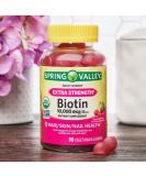 Antony Spring Valley Biotin 10000mcg Vegetarian Gummies - 90 Count - Buy Online on GoSupps.com