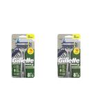Buy Gillette Sensor3 Recycled Disposable Razors - 8 Triple Blade Razors (Pack of 2) - Eco-Friendly with 95% Recycled Plastic - Buy Online on GoSupps.com