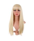 MapofBeauty 22 Inch/56 cm Long Straight Synthetic Hair Heat Resistant Party Cosplay Wig (Mixed Blonde) - Buy Online on GoSupps.com