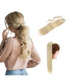 Buy S-Noilite Clip-In Hair Extensions - Realistic Braid Ponytail 58cm Ash Blonde Mix & Bleach Blonde - Perfect for Natural Looks! - Buy Online on GoSupps.com