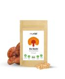 Myvial Bio Reishi capsules 120 pieces vegan 60 days supply 400mg per capsule - natural rishi mushroom 100% vegetable plastic -free - ganoderma lucidum glossy paint porling (1 x 120 (piece)) 120 pieces (1 Pack) - Buy Online on GoSupps.com