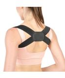 Back Posture Corrector for Men & Women - Adjustable Shoulder Straps for Kyphosis Scoliosis Pain Relief & Spinal Alignment - Black Medium - Buy Online on GoSupps.com