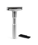 QSHAVE Adjustable Double Edge Safety Razor with Titanium Coated Blades - Buy Online on GoSupps.com