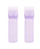 Framendino 2 Pack Purple Root Comb Applicator Bottle - Hair Dye & Oil Squeeze Bottles with Graduated Scale - Buy Online on GoSupps.com