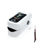 Fingertip Pulse Oximeter - Accurate Blood Oxygen & Pulse Rate Monitor with LED Display Portable Design & Lanyard for Easy Use - International Shipping Available - Buy Online on GoSupps.com