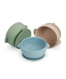 Pandaear 3 Pack silicone baby bowls with suction cup |Children's bowl baby breed silicone bowls |Food qualification soft BPA-free silicone (blue/brown/grown) - Buy Online on GoSupps.com