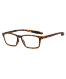 Suertree Blue Light Filter Reading Glasses - TR90 Frame PC & Gaming Glasses for Men & Women - UV Protection - 0.0x Diopter Leopard Design - Buy Online on GoSupps.com