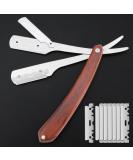 Professional Barber Straight Razor | 100 Single Edge Blades | Premium Stainless Steel Shaver for Men | Home & Salon Grooming (NO.131 - Buy Online on GoSupps.com