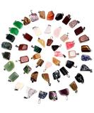 50 Mixed Stone Beads Crystal Pendants with Storage Bag for Jewelry Making - Irregular Style - Buy Online on GoSupps.com