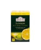 Ahmad Tea Lemon & Lime Fruit Black Tea | Black Tea - 20 Teabag Sachets Lemon & Lime Twist 20 Count (Pack of 1) - Buy Online on GoSupps.com