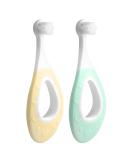 Ultra Soft Baby Toothbrush Set for 6-24 Months | Gentle Gum Care for Toddlers - Yellow & Green - Buy Online on GoSupps.com