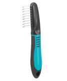 Trixie De-Matting Dog Comb With Bent Teeth 18 cm Black/Turquoise - Buy Online on GoSupps.com