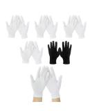 4 White Gloves + 1 Black Glove for Eczema Sensitive Dry Irritated Skin Overnight Hand Cream Lotion Protection Daily Work 100% Cotton Size 9" (5 Pairs) - Buy Online on GoSupps.com