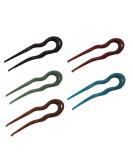 5Pcs Hair Resin U Shape Hair Stick - Decorative Wave Chignon Hairpins for Women | International Shipping Available - Buy Online on GoSupps.com