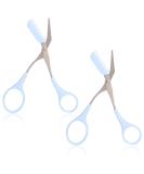 Professional Eyebrow Trimming Scissors with Comb - Non-Slip Finger Grips - Hair Removal Tool for Men and Women (Blue) - Buy Online on GoSupps.com