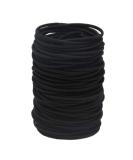 Elastic Hair Bands (50 Pieces) 2mm Elastic Hair Ties Ponytail Holders Bulk Hair Ties No Metal Gentle Elastics for Women Men Girls Kids - Black - Buy Online on GoSupps.com
