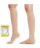 Beister Medical Compression Stockings for Men & Women - 20-30 mmHg Closed Toe Support for Varicose Veins Edema Pregnancy | Beige XL - Buy Online on GoSupps.com