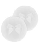 Sibba Large Fluffy Powder Quack - 10.2 cm Ultra-Hood Washable Velor Make-up Tool for Loose Powder - White | Reusable Face & Body Applicator - Buy Online on GoSupps.com