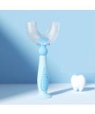 ZALUJMUS Kids U-Shaped Silicone Toothbrush for Toddlers 6-12Y Blue - Food Grade Soft Brush Head for Effective 360 Oral Cleaning - Buy Online on GoSupps.com