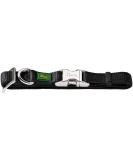 HUNTER VARIO BASIC Alu-Strong Dog Collar - Durable Nylon & Aluminum Snap Fastener - Size M - Black - International Shipping Available - Buy Online on GoSupps.com