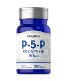 Piping Rock P5P Vitamin B6 50mg | 200 Tablets | Pyridoxal 5-Phosphate Supplement | Vegetarian Non-GMO Gluten Free - International Shipping Available - Buy Online on GoSupps.com