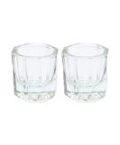 Onwon 2 Nail Art Acrylic Liquid Powder Dappen Dish - Glass Crystal Cup for Professional Nail Art - Buy Online on GoSupps.com