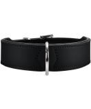 Hunter Basic Dog Collar - Coated Gap Leather Weather-Resistant Robust & Simple Design for Small-Medium Dogs - Black 50 (S-M) - International Shipping Available - Buy Online on GoSupps.com