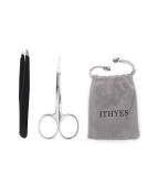 Ityes Eyebrow Tweezers Set - Stainless Steel Precision Tweezers & Scissors for Ingrown Hair and Eyebrow Shaping - International Shipping Available - Buy Online on GoSupps.com