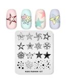 Alexnailart Nail Stamping Printing Plate Template Image Plate Stamper Scraper Star Pentagram Pattern Nail Art Decoration DIY Print Manicure Design FA027 - Buy Online on GoSupps.com