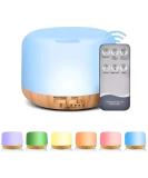 AZULON Essential Oil Diffuser 300ML Ultrasonic Aromatherapy Air Diffuser Humidifier with Remote Adjustable Mist Mode Waterless Auto Off & 7 LED Lights for Home (Wood Grain) - Buy Online on GoSupps.com