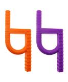Sensory silicone chewing tools for ADHD teething autism nail biting stop chewing tube speech therapy (orange-violet) - Buy Online on GoSupps.com