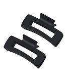 Large Black Hair Claw Clips 4.2'' - 2 Pack | Matte Rectangle Hair Clamps for Thick and Thin Hair | Nonslip Hair Catcher Jaw Clips for Women and Girls - Buy Online on GoSupps.com