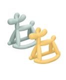 Buy Miraloop Bite Ring for Baby - 2 Pack Jellydog Teething Toy | Food-Safe Silicone BPA-Free Dental Aid for 3+ Months - Green & Yellow - Buy Online on GoSupps.com