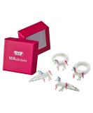 Unicorn Hairdressing Set for Girls - 4 Parts with Glitter White & Pink Storage Box | International Shipping - Buy Online on GoSupps.com