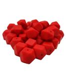50pcs Scarlet Red 14mm Hexagon Silicone Beads for Mom Jewelry Making - Buy Online on GoSupps.com