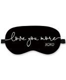 Love You More XOXO Silk Eye Mask Adjustable Blindfold for Sleep & Travel | Perfect Gift for Couples - Buy Online on GoSupps.com