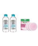 Garnier SkinActive Micellar Cleansing Water 13.5floz 2-Pack with EcoPads - Waterproof Makeup Remover Bundle - Buy Online on GoSupps.com