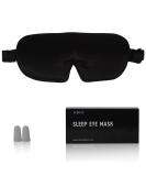 100% Mulberry Silk Sleep Mask - Adjustable Eye Mask for Women and Men - Perfect for Travel, Home, and Office - Black - Buy Online on GoSupps.com