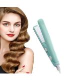Mini Hair Straightener 2 in 1 Flat Iron - Travel Size for Short & Long Hair - Green - Buy Online on GoSupps.com