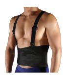 FITTOO Adjustable Lumbar Support Belt for Back Pain Relief & Injury Recovery - Large Size with Suspenders & Straps for Heavy Lifting - Black (1 Pack) - Buy Online on GoSupps.com