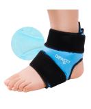 Newgo Fleece Ankle Cooling Pads & Cuff | Pain Relief for Injuries & Swelling | Ice Cold Ankle Cooling Belt & Socks in Light Blue - Buy Online on GoSupps.com