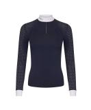 LeMieux Olivia Ladies Long Sleeve Show Shirt - Navy Blue 38 | International Shipping Available - Buy Online on GoSupps.com