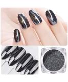 Oulensy 1g Black Mirror Effect Powder Dust Gel Glitter - Platinum Nail Pigment for Stunning Nail Art | International Shipping Available - Buy Online on GoSupps.com