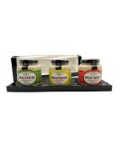 Trio of Pommery Fine Mustard: Dijon Firemen and Herbs 100g Gift Box - Buy Online on GoSupps.com