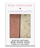 Exfoliating Bar Soap Combo Set By Olivia Care - Rose Himalayan Salt + Lavender Latte- All Natural & Organic - Moisturize  Detoxify  Hydrate - Makes Skin Soft & Silky - 2 X 8 OZ - Buy Online on GoSupps.com