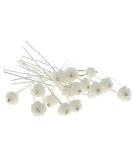 Yantu Women's Flower Hair Pins for Wedding - 20 Pcs White Bridal Hair Accessories - Buy Online on GoSupps.com